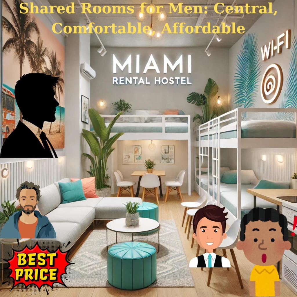 103 Miami Shared Rooms For Men Central Comfortable, Affordable מראה חיצוני תמונה